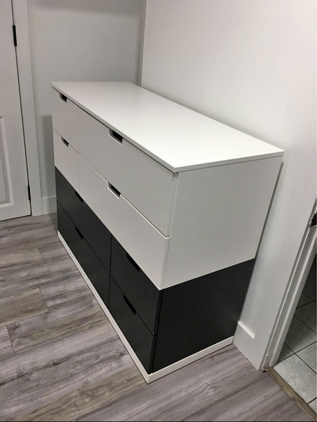 Ikea Nordli Dresser  with 8 drawers  Black & white colours - photo 5
