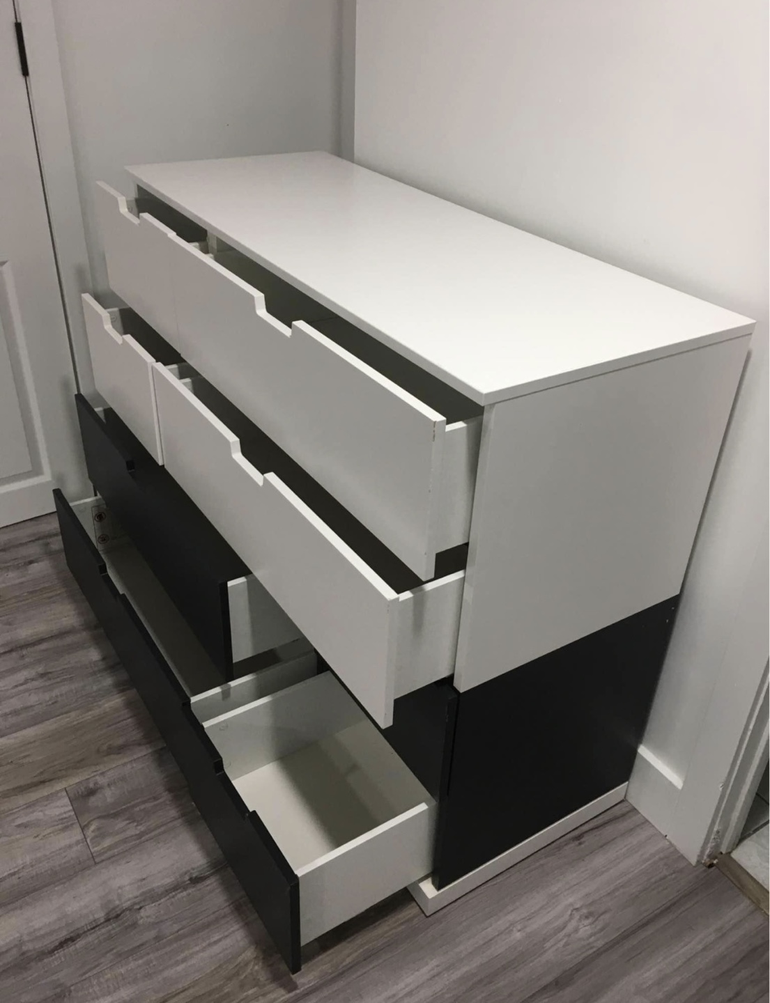Ikea Nordli Dresser  with 8 drawers  Black & white colours - photo 4