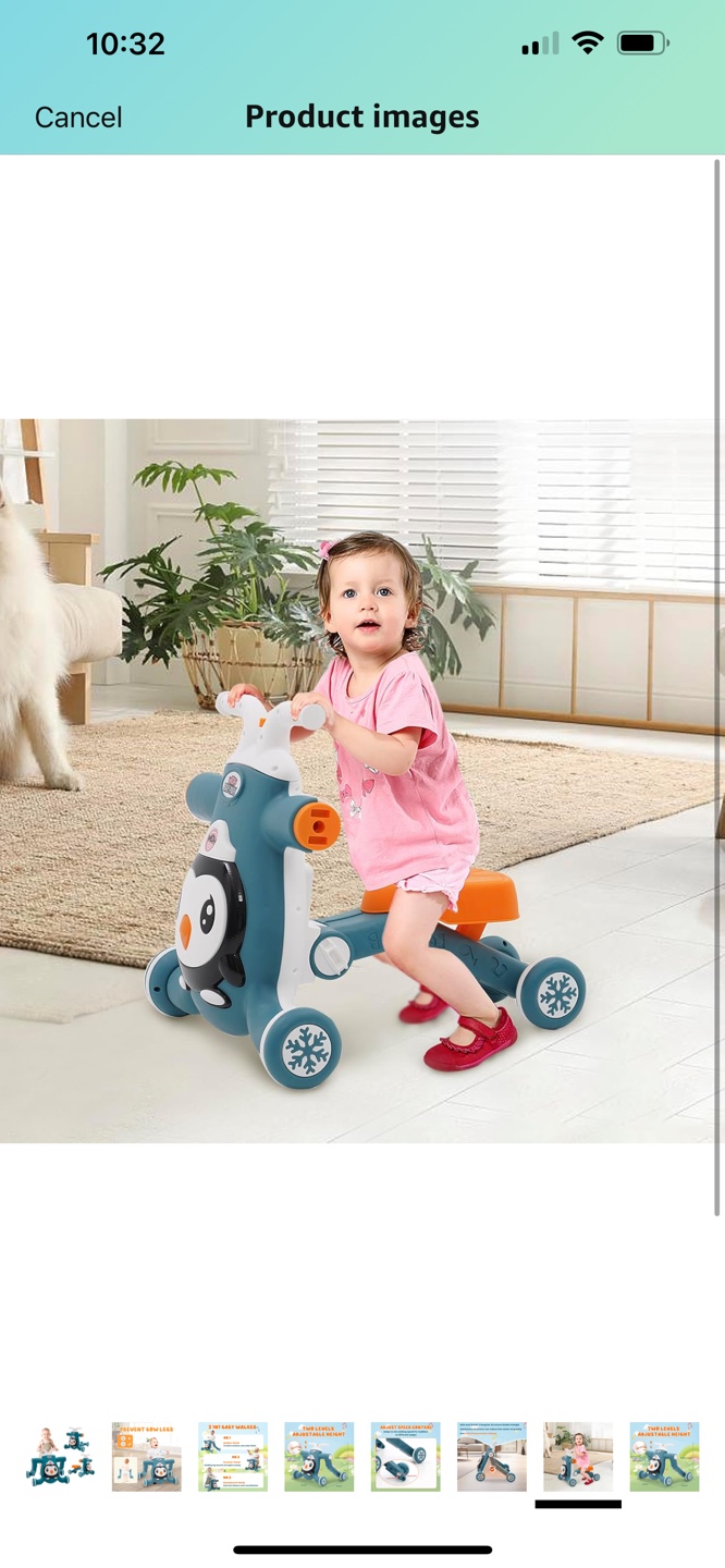 3 in 1 Kids Penguin Ride-on walker with music - photo 2