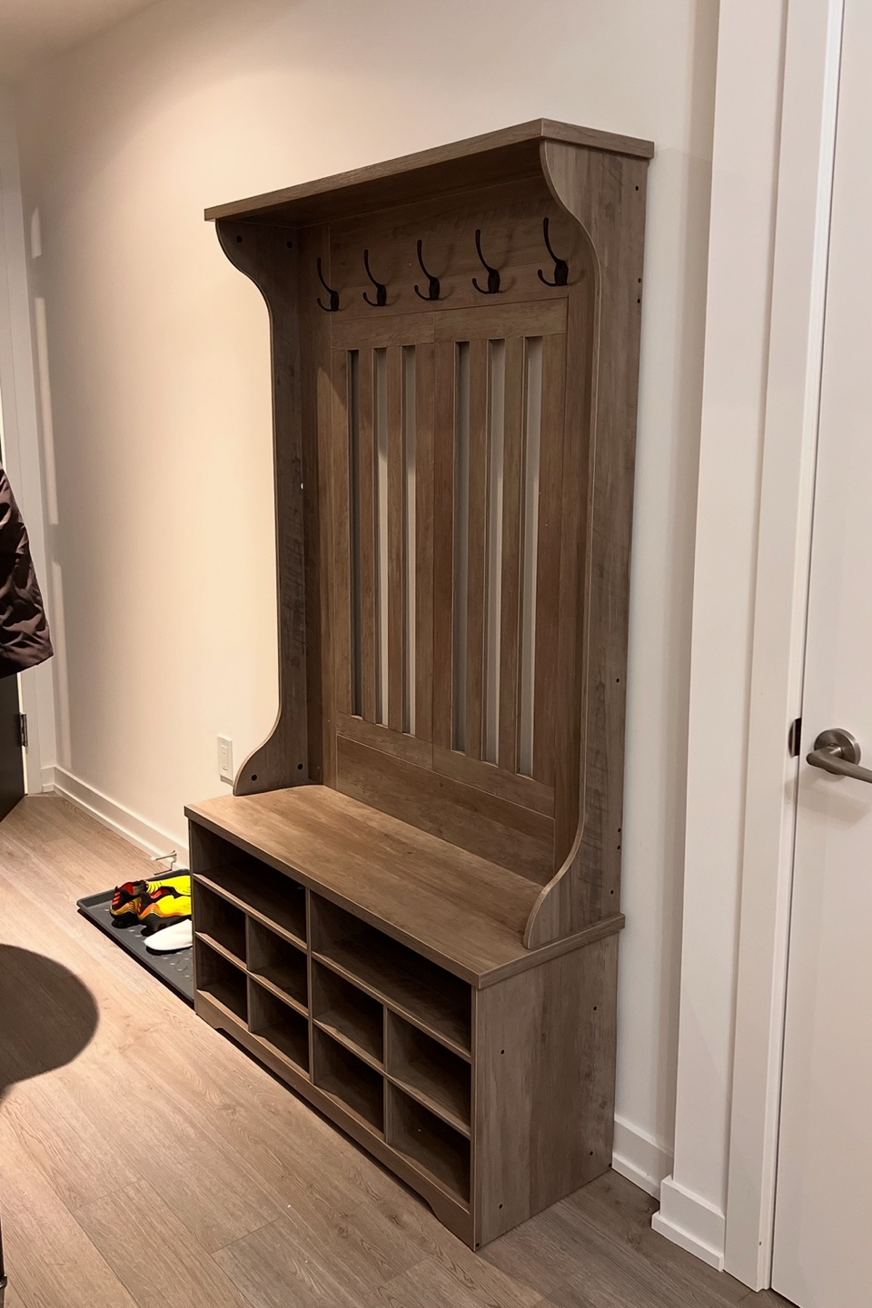 Hall Tree with Shoe Storage (Shoe Tree)