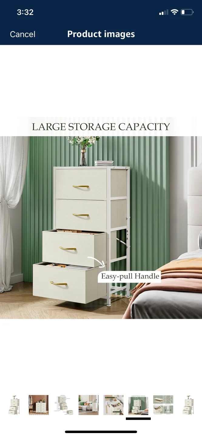Four-Drawer Storage Tower - White & Gold image indicator(5)