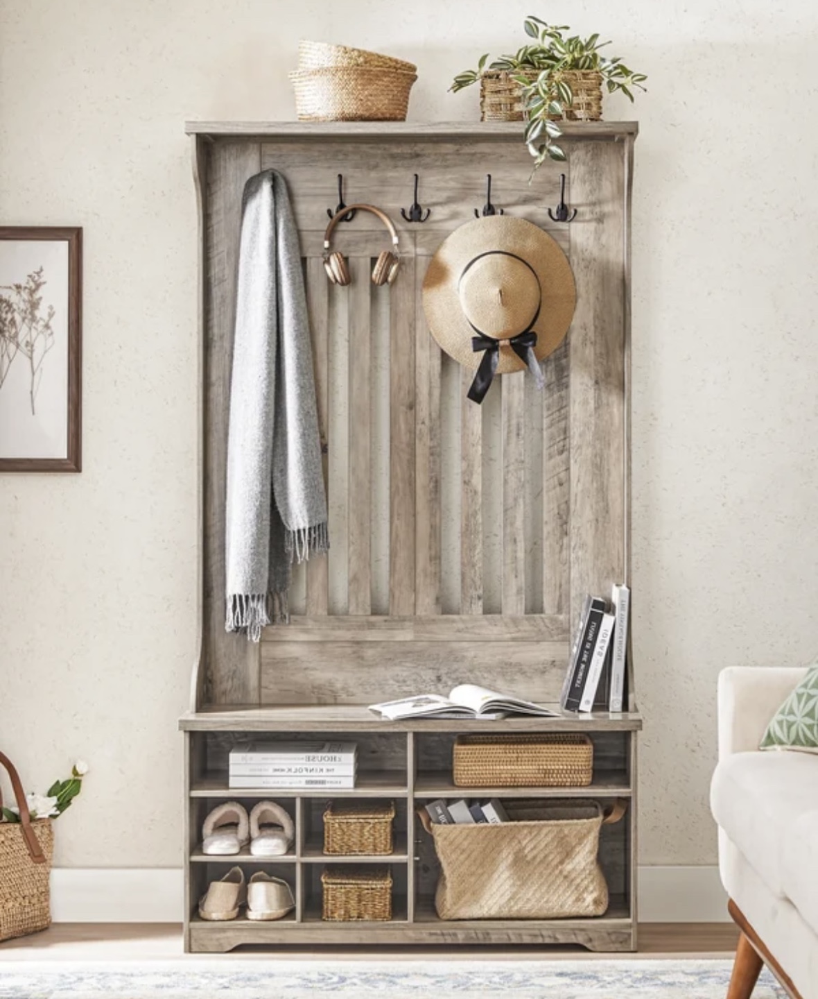 Hall Tree with Shoe Storage (Shoe Tree) - photo 3