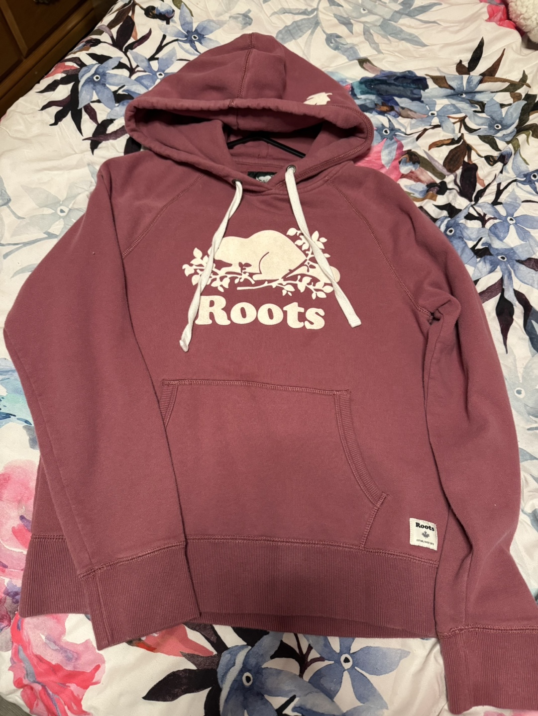 Roots Maroon Hoodie Size Small