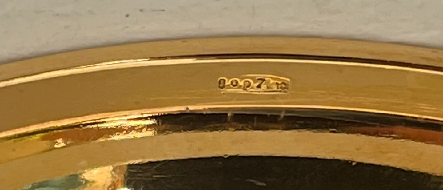 Vintage Gold-Plated Serving Dish with Handles image indicator(5)