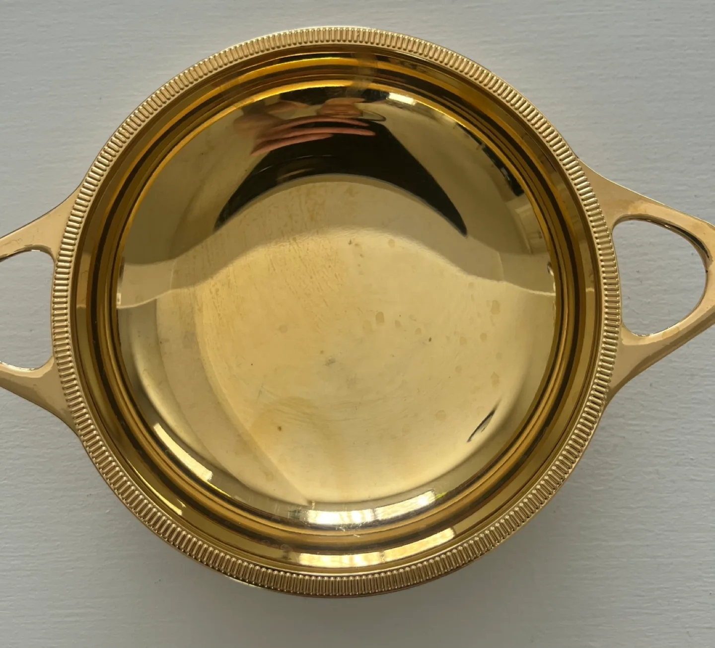 Vintage Gold-Plated Serving Dish with Handles image indicator(2)