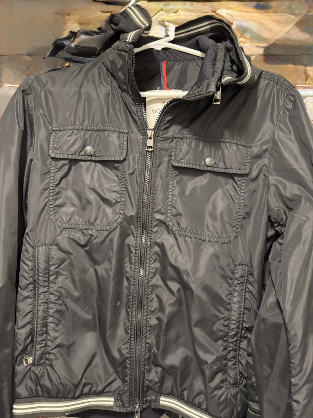 Men's Moncler Black Jacket Size 2