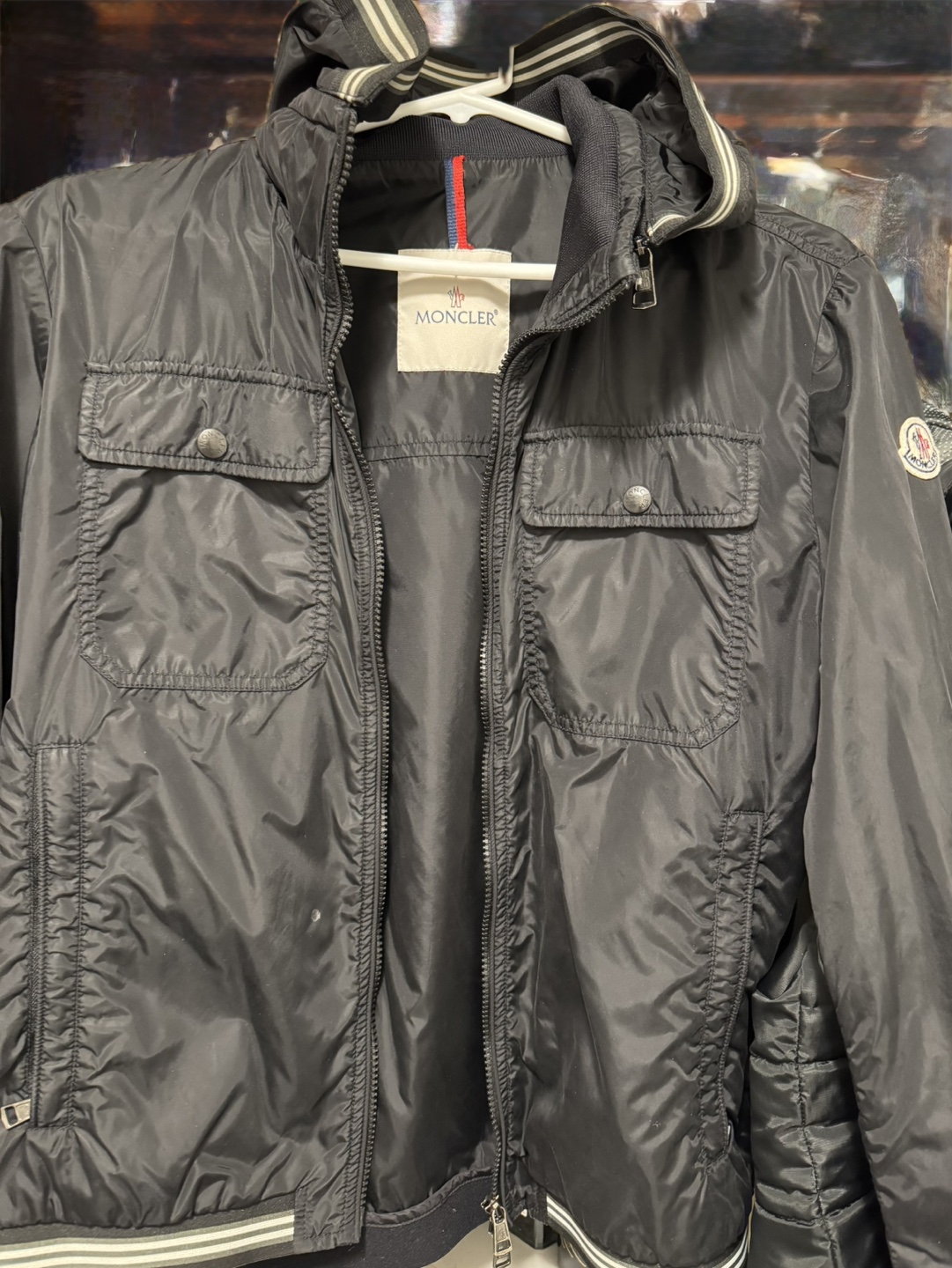 Men's Moncler Black Jacket Size 2 - photo 3