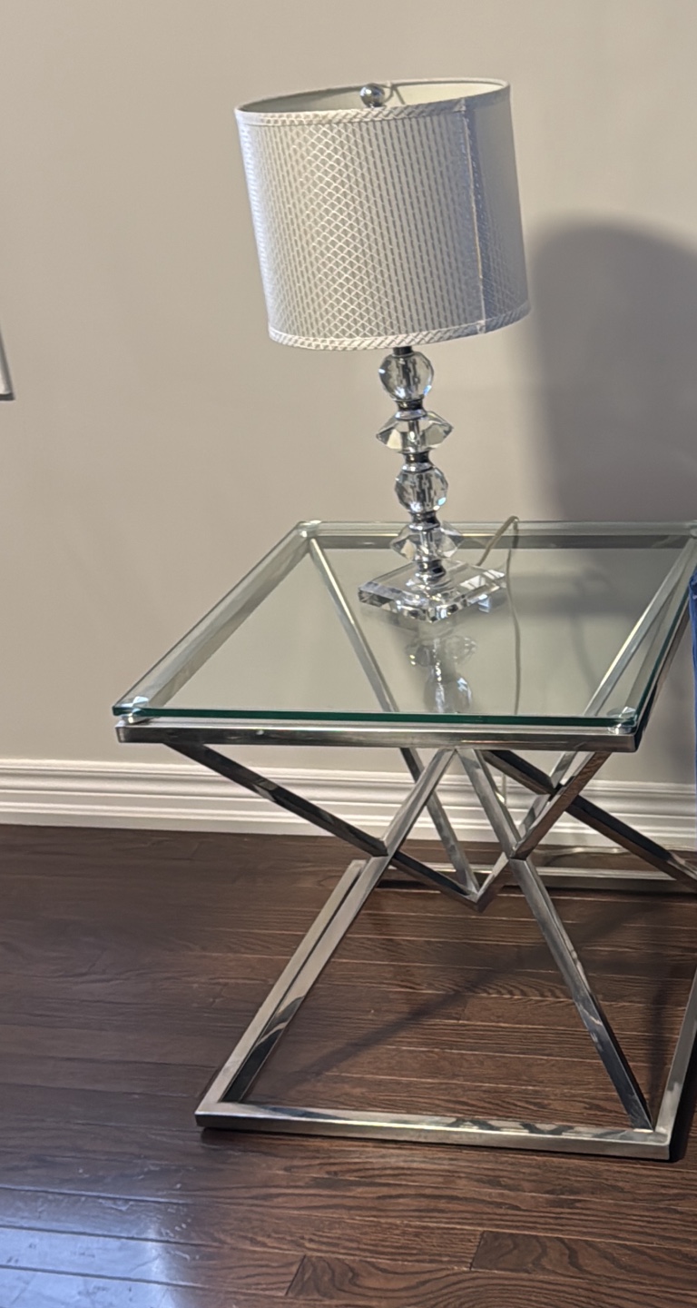 3 piece new glass top table set💚 - photo 2