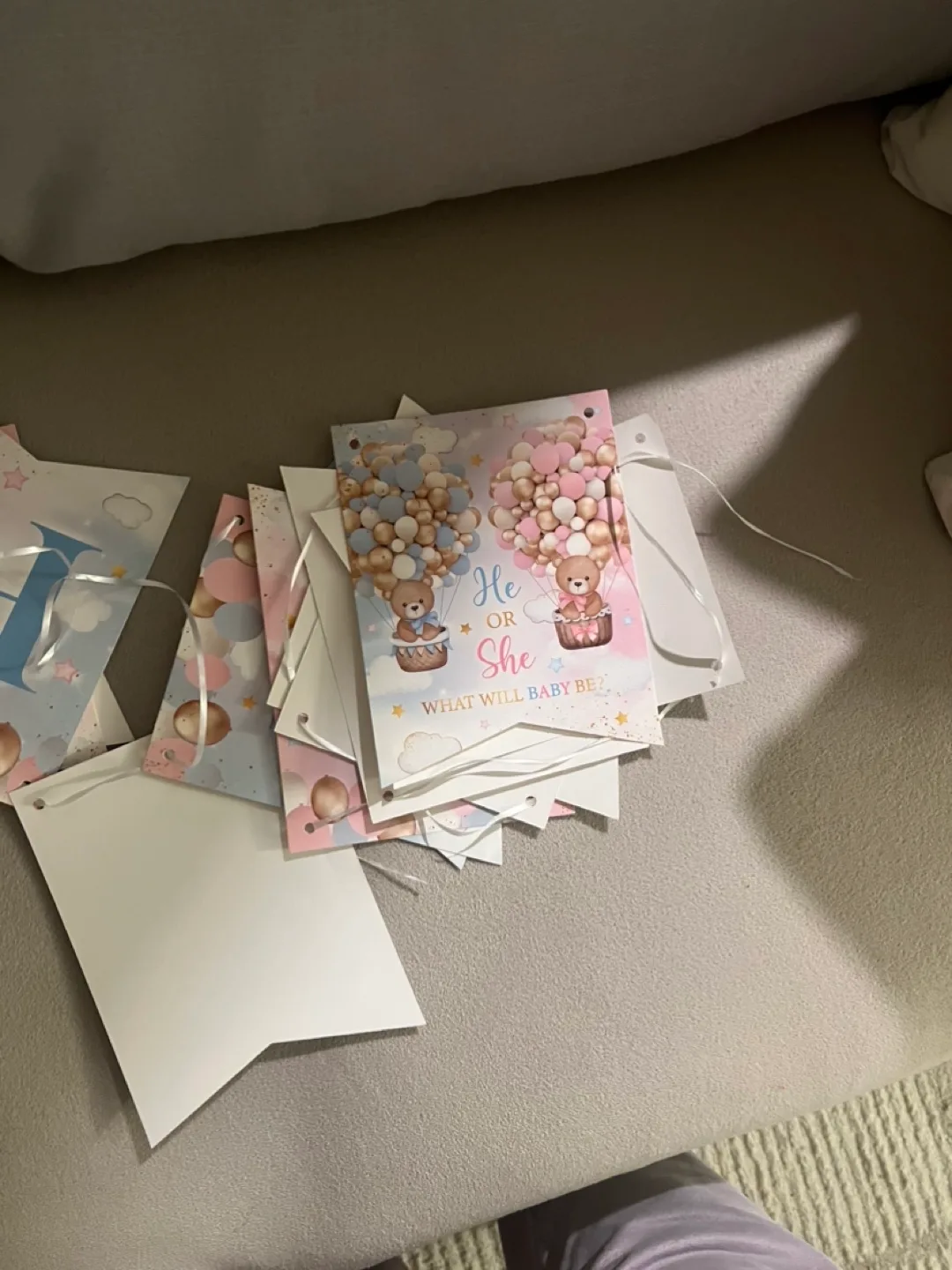 Gender Reveal Party Banner & Supplies image indicator(3)