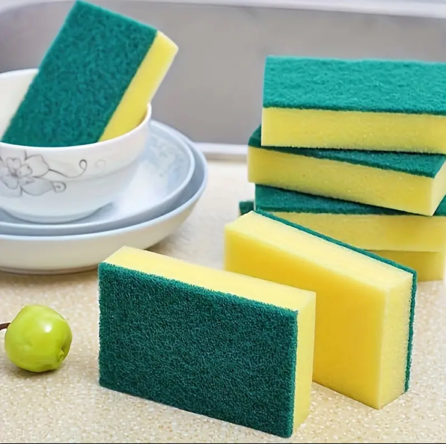 Double-Sided Cleaning Sponges – 5 Pack