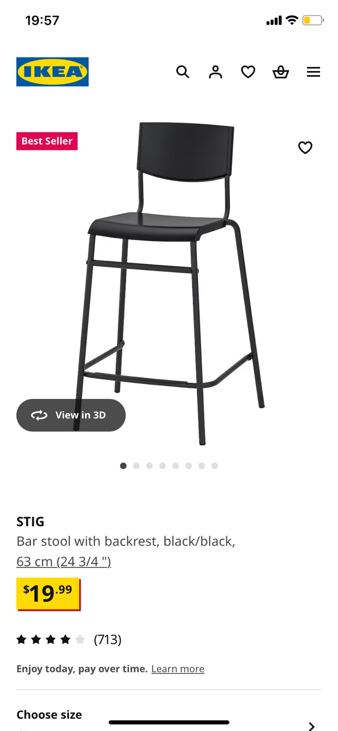 IKEA STIG Bar Stools - Set of Three - photo 3