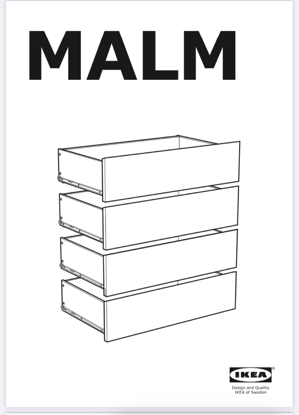 IKEA MALM 4-Drawer Chest - Black-Brown - photo 5