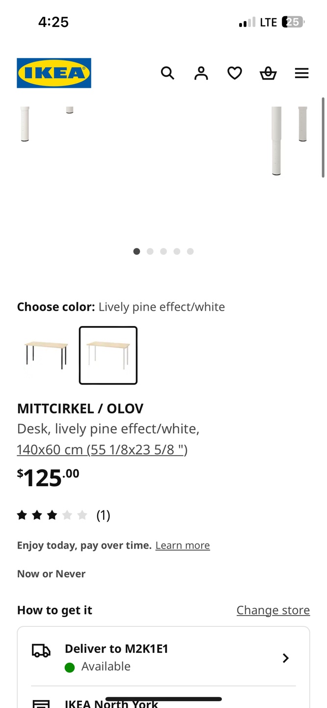 IKEA MITTCIRKEL/OLOV Dinning Table -  with 2 chairs