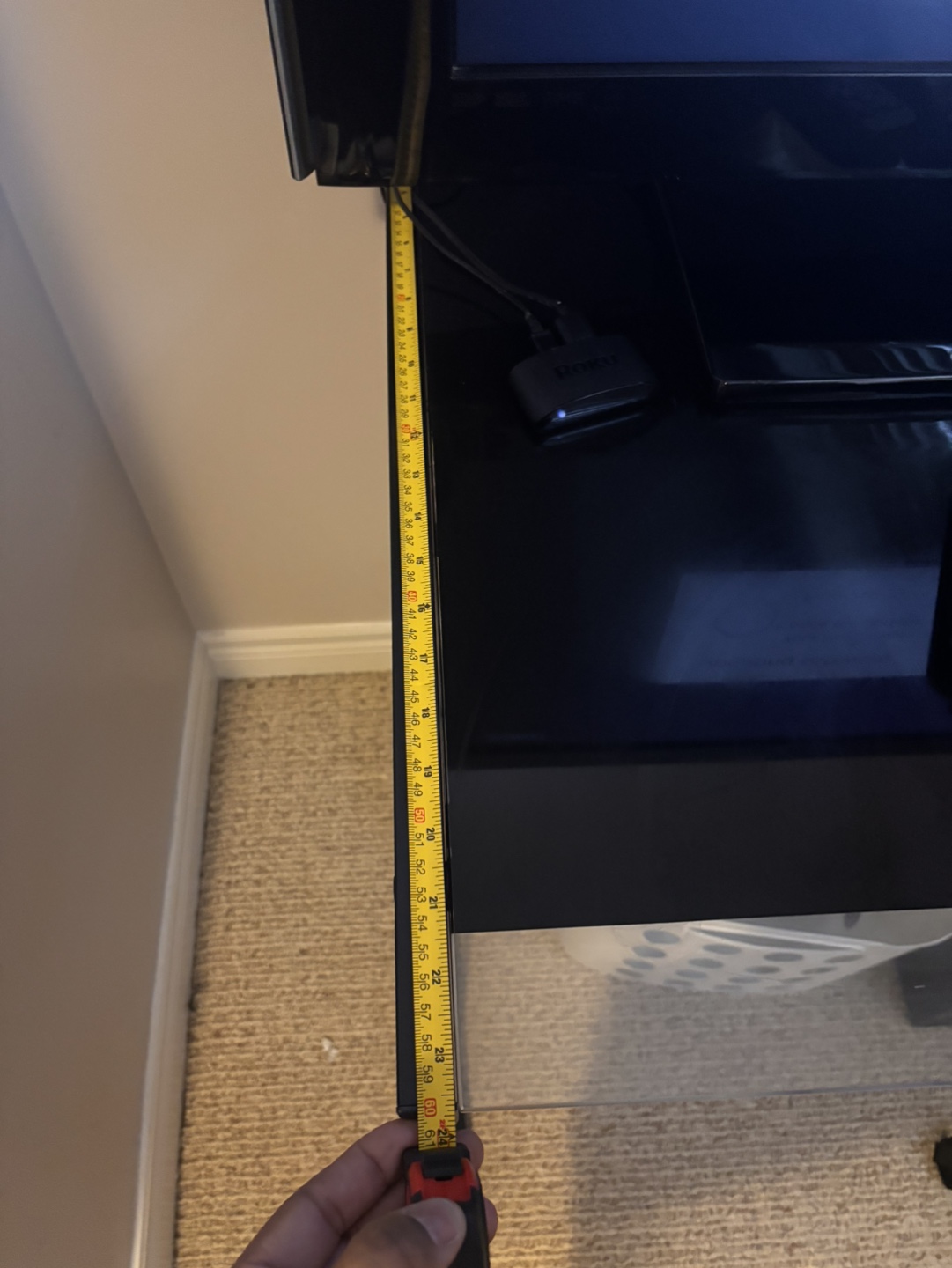 Sleek Black Glass Stand with Metal Frame - photo 2