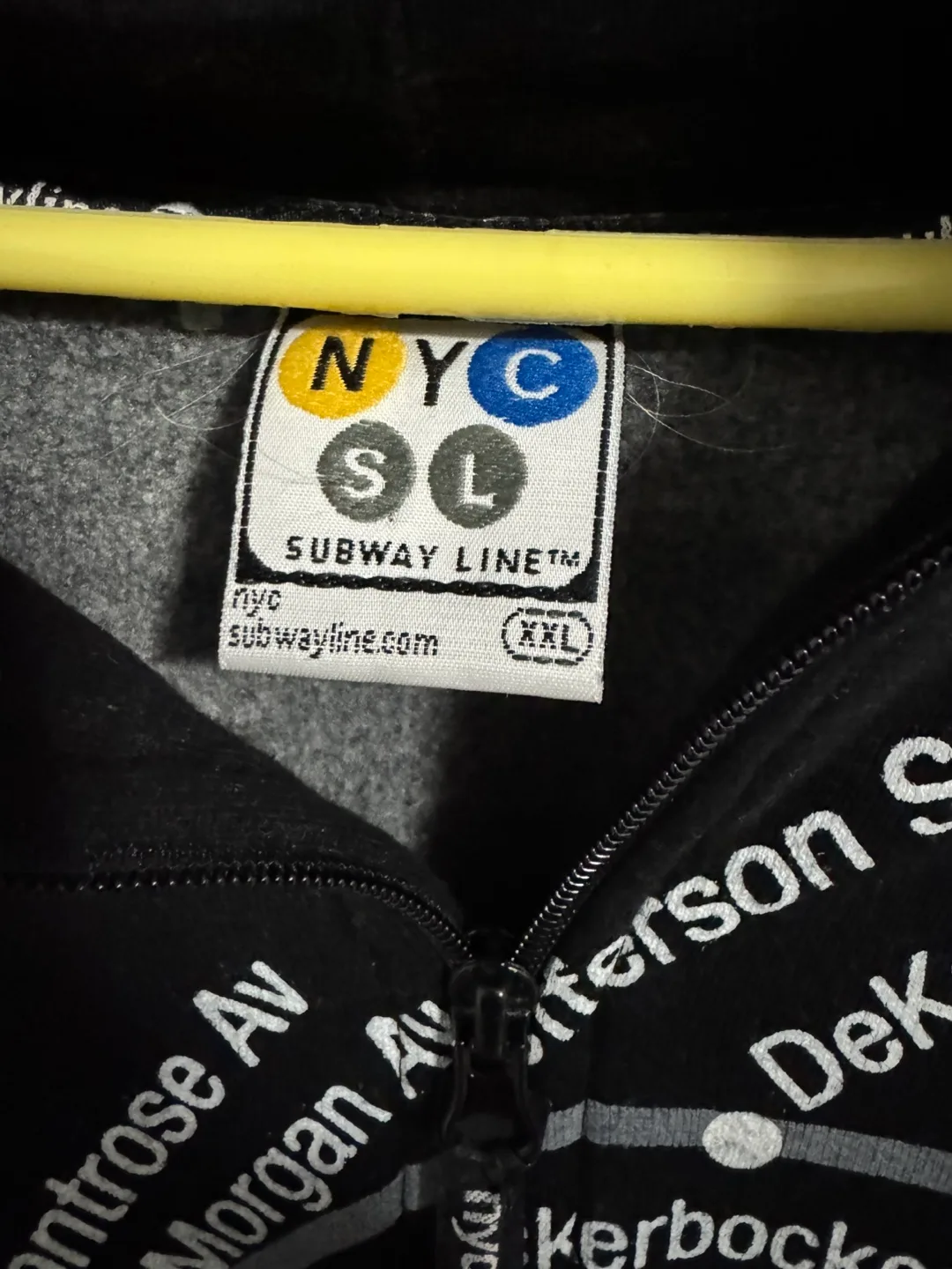 Vintage New York Subway Line AOP Hoodie (XXL) image indicator(2)