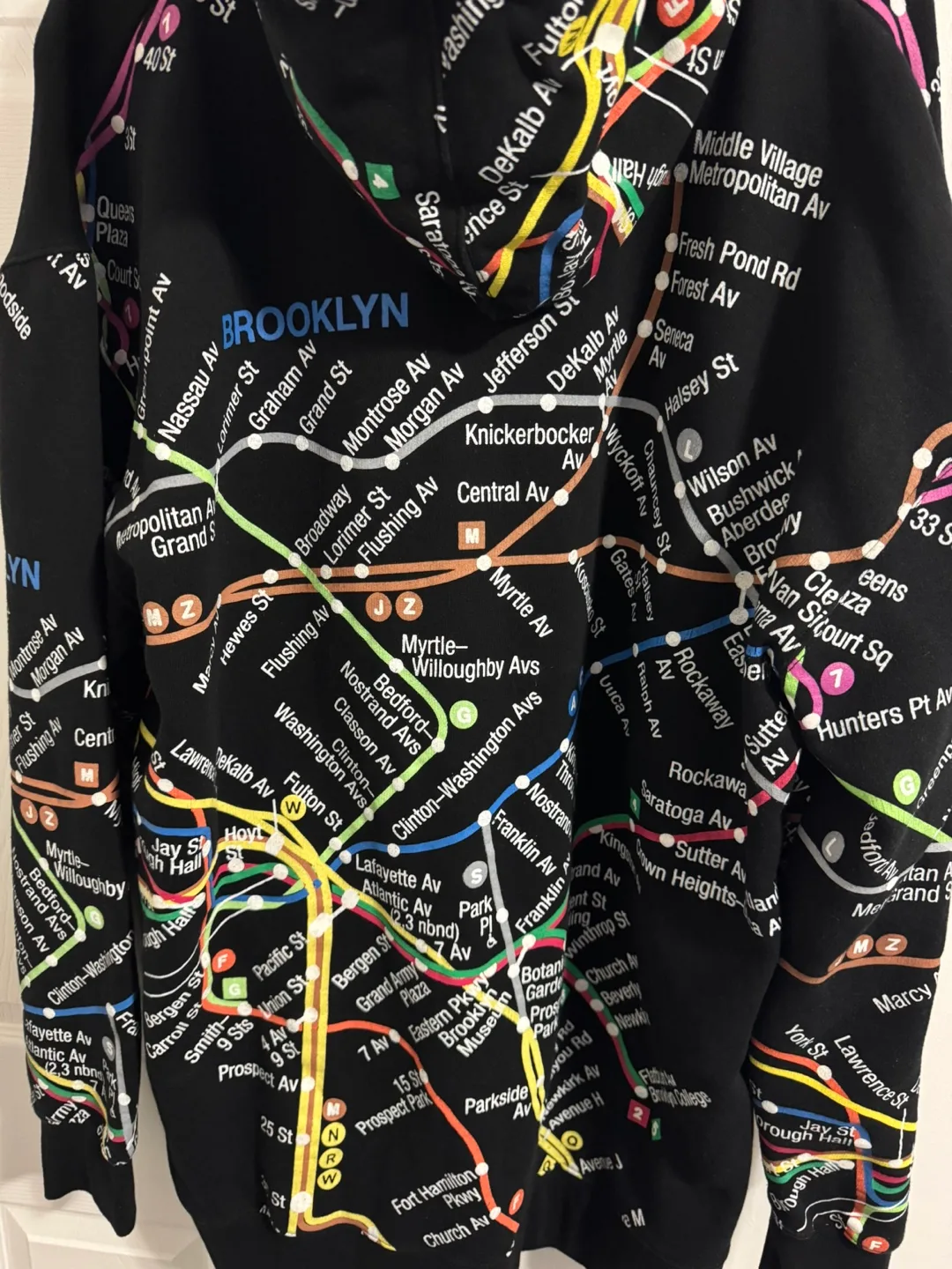 Vintage New York Subway Line AOP Hoodie (XXL) image indicator(5)