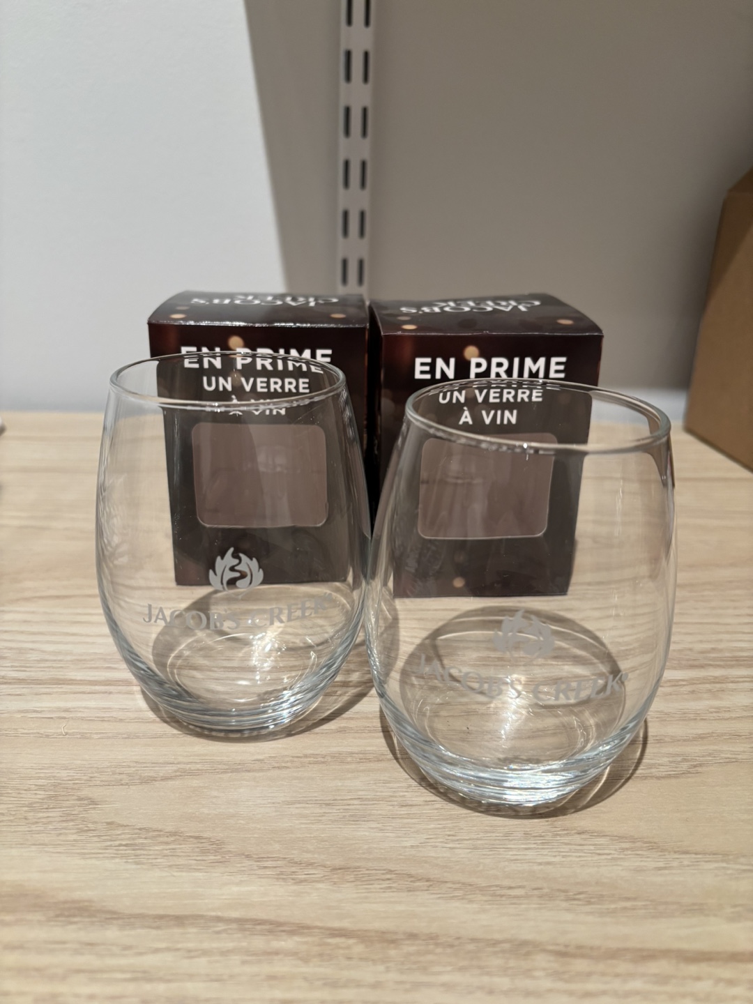 Two Jacobs Creek Wine Glasses