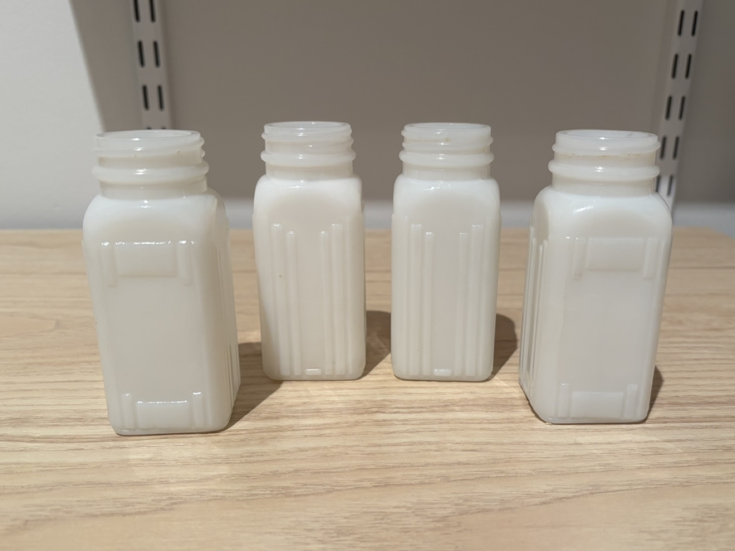 Set of Vintage MCM Porcelain Spice Jars - No Lids