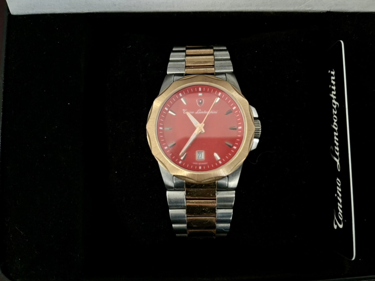Tonino Lamborghini Watch - Red Face, Two-Tone Band