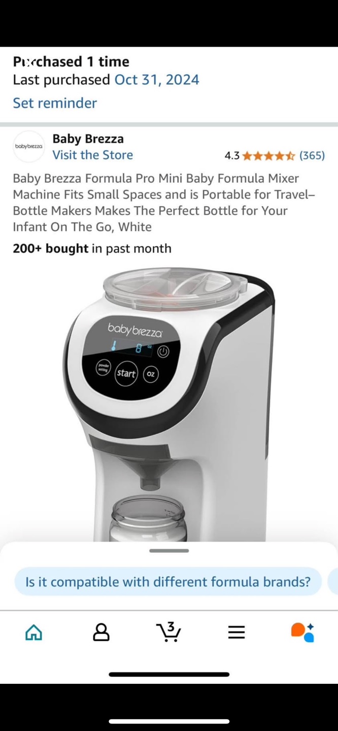 Baby Brezza Formula Pro Mini Baby Formula Mixer