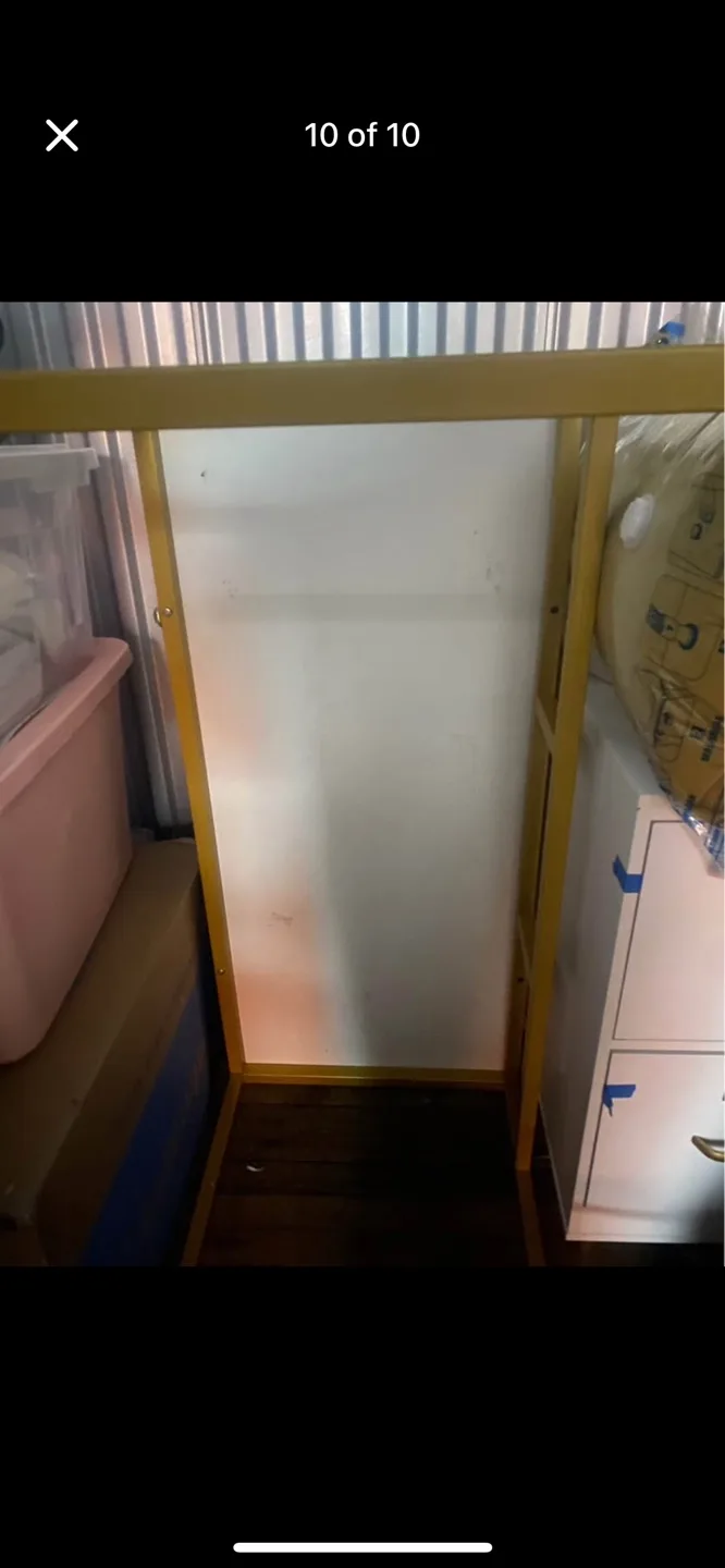 White and Gold Desk with Two Drawers image indicator(9)