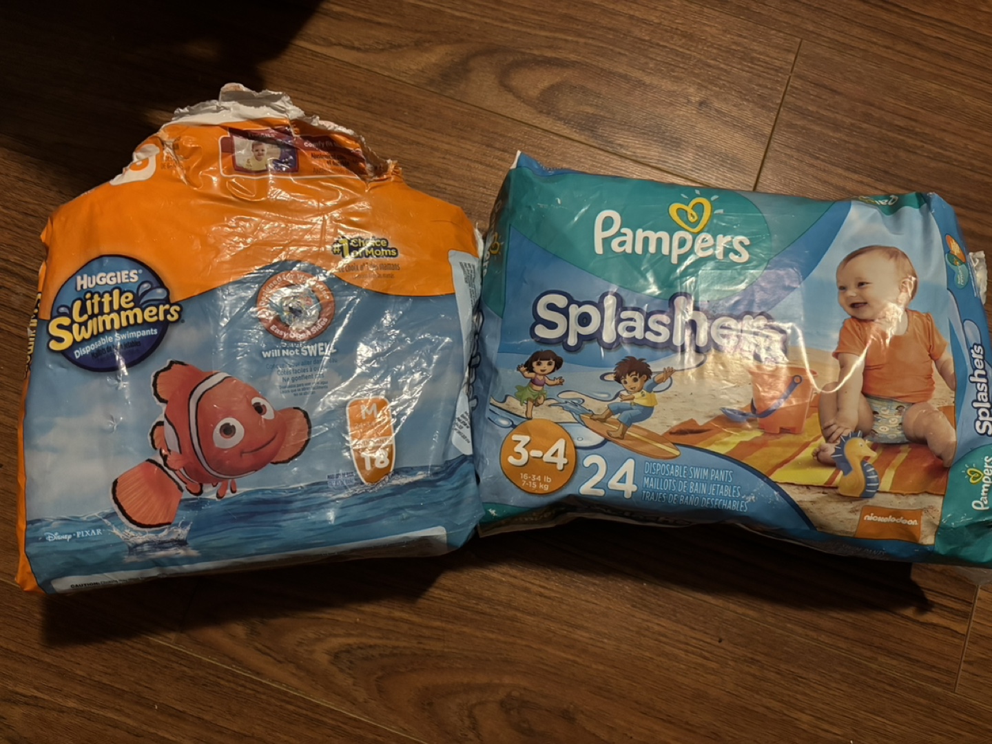 Huggies Little Swimmers and Pampers Splashers Swim Diapers