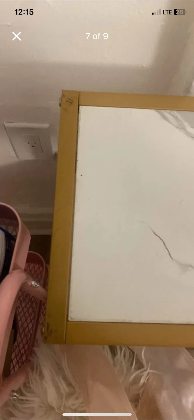 Living Room Table Set - 3 Pieces Marble & Gold image indicator(5)