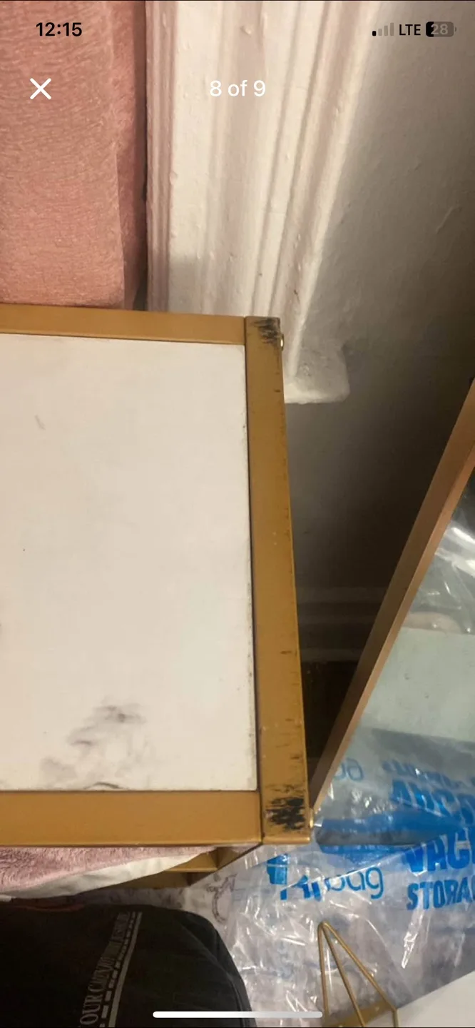 Living Room Table Set - 3 Pieces Marble & Gold image indicator(6)