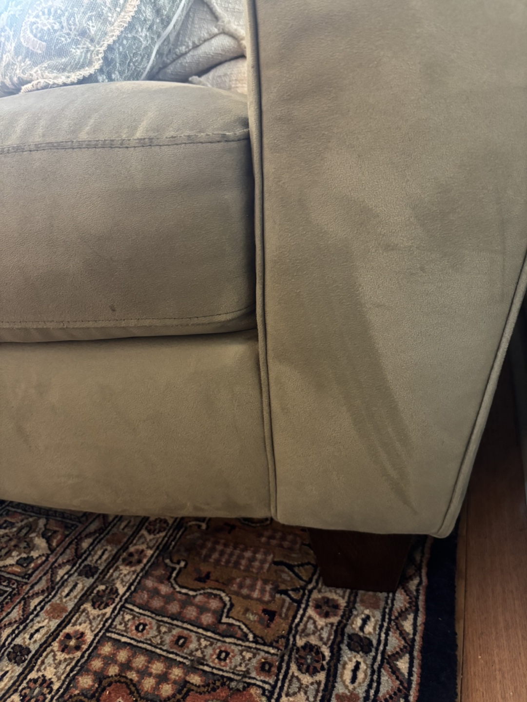 Sofa - green microfiber - photo 4