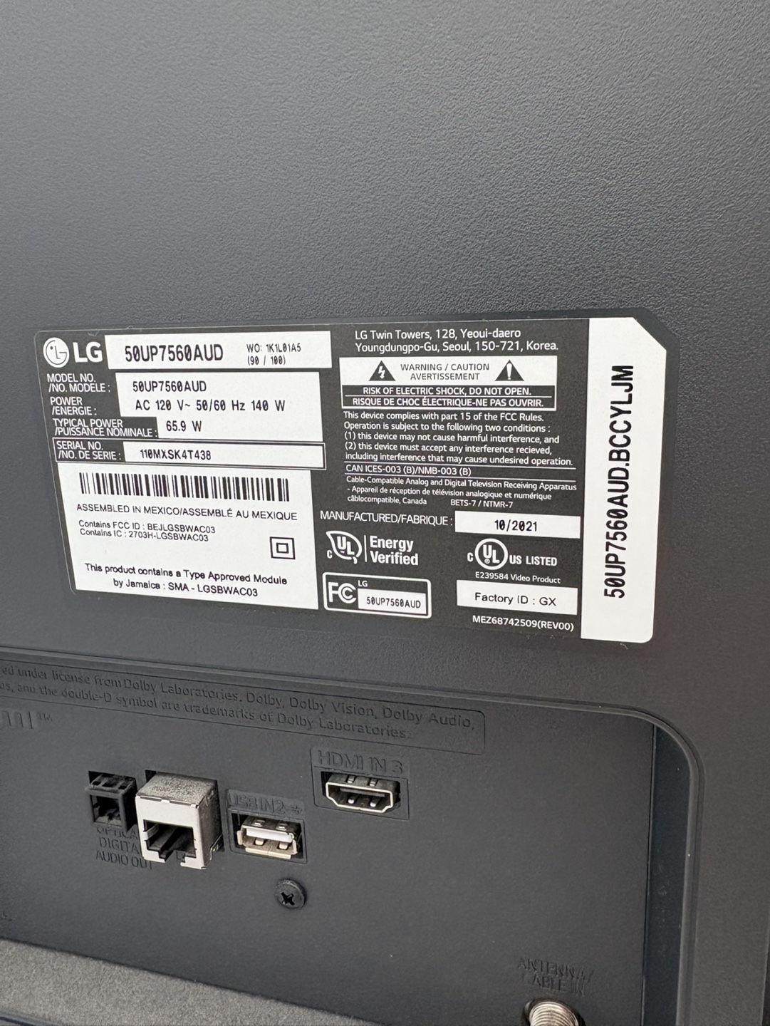 LG UP7560AUD 50" 4K Smart UHD TV with Remote - photo 4