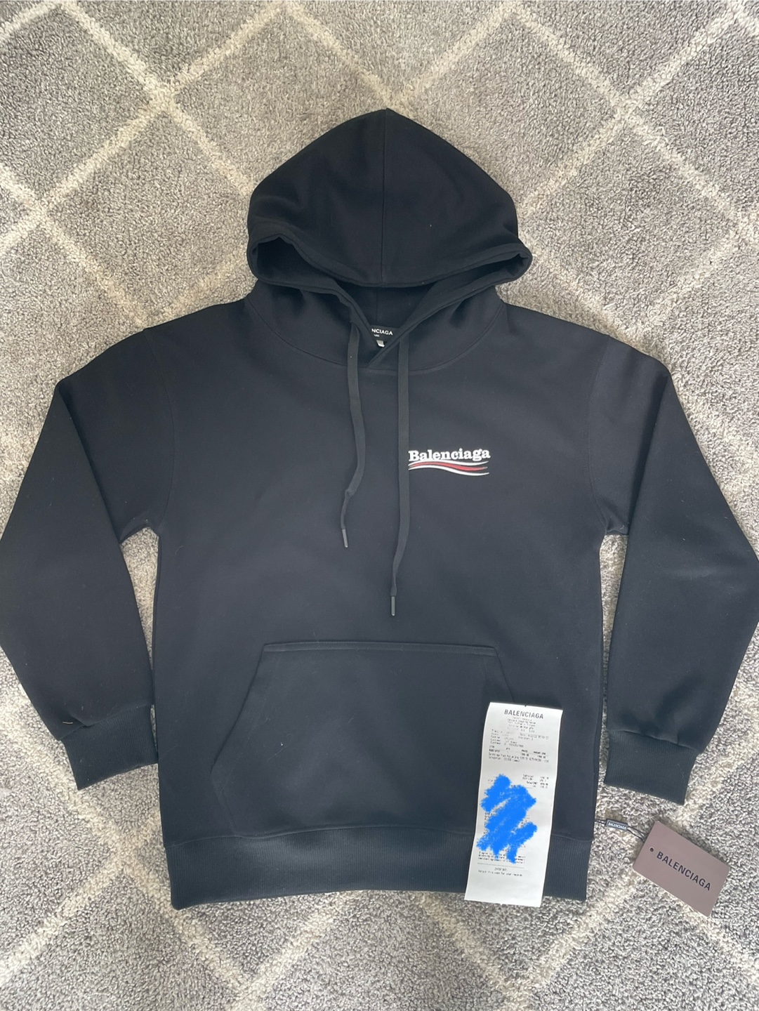 Balenciaga mens hoodie black