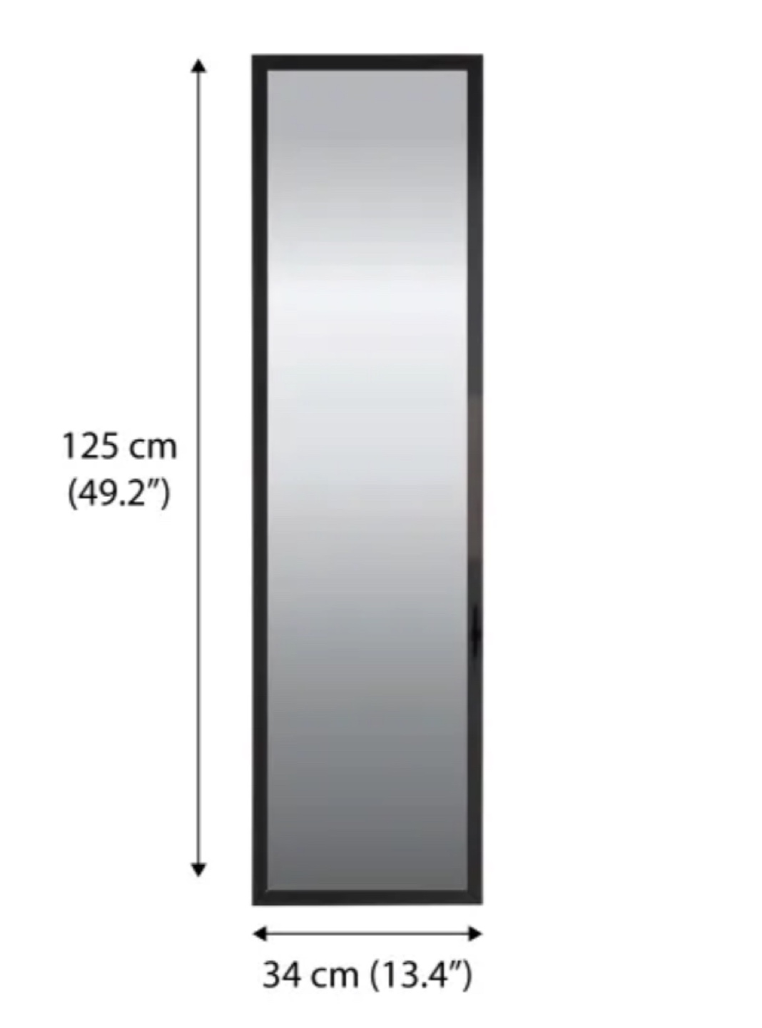 Full-Length Mirror with White Frame - 49.2" x 13.4" - photo 2