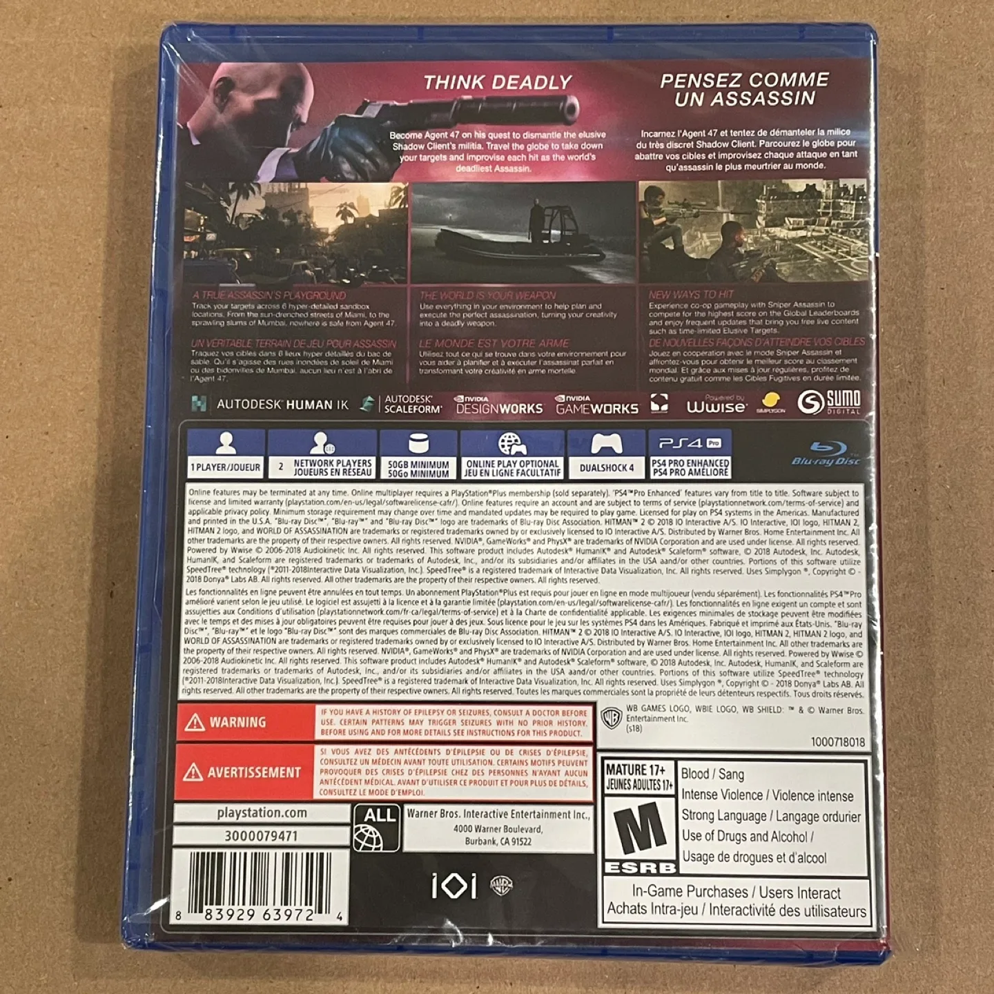 SEALED Hitman 2 PS4 Game image indicator(3)