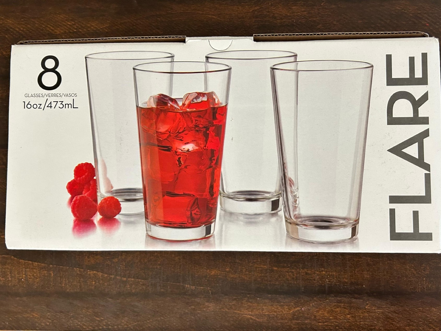 Set of 8 Flare 16oz/473ml Glass Tumblers - photo 2