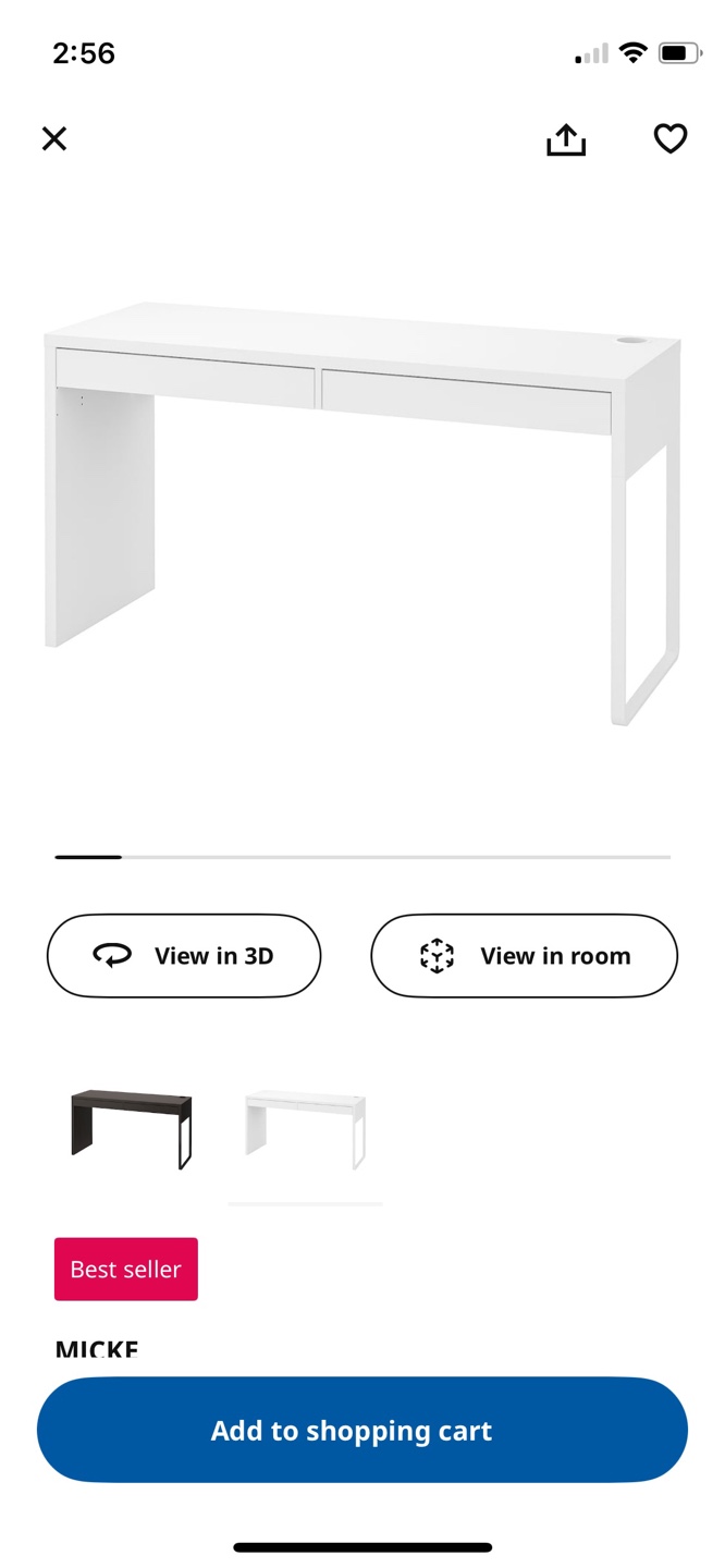 IKEA MICKE Desk - White