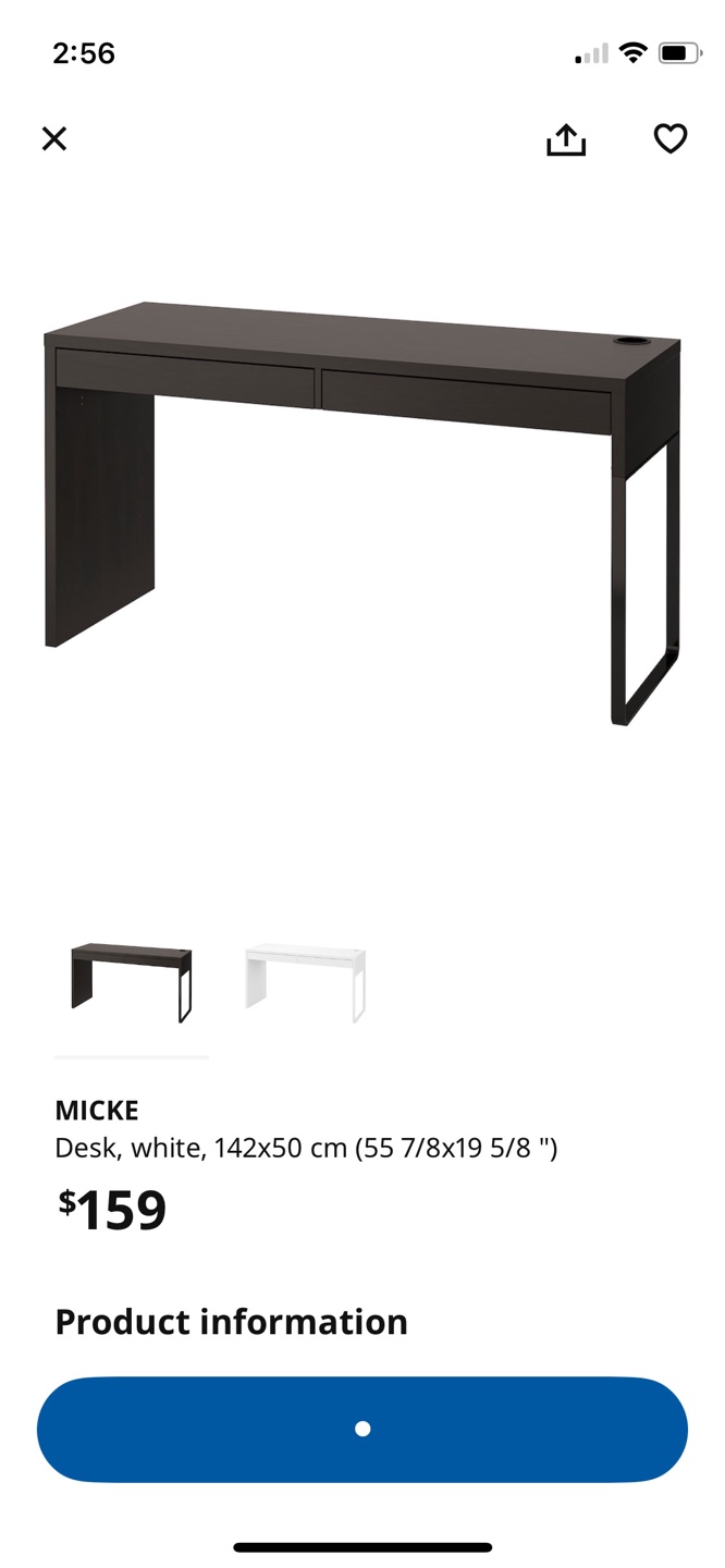 IKEA MICKE Desk - black