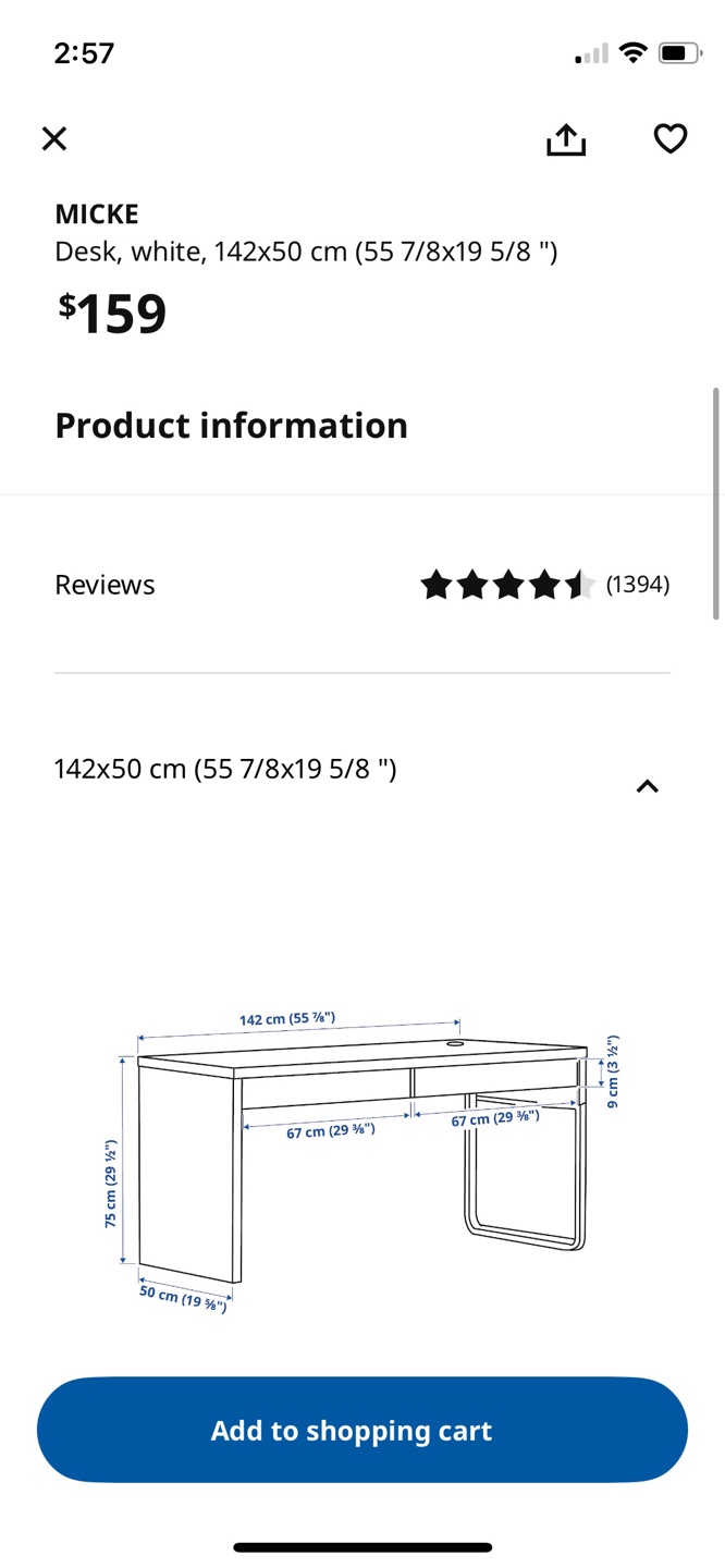 IKEA MICKE Desk - black - photo 2