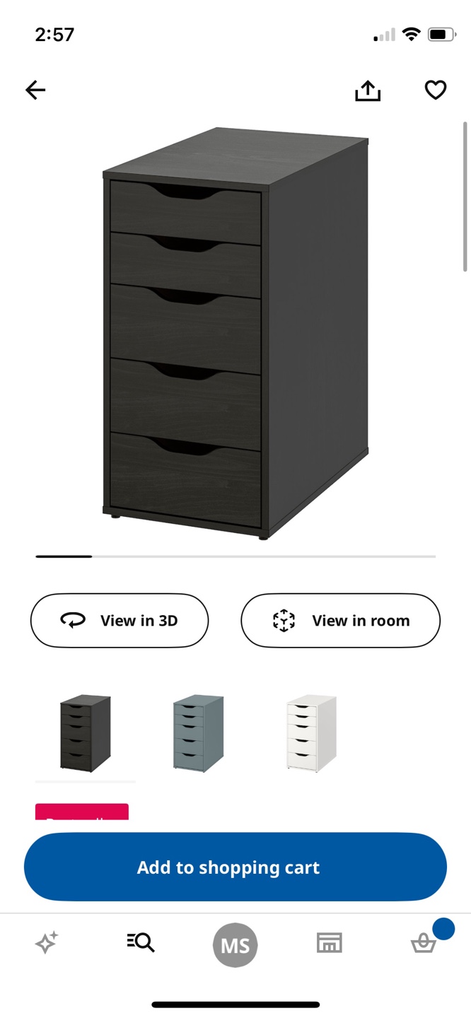 ALEX 5-Drawer Chest - Black-Brown