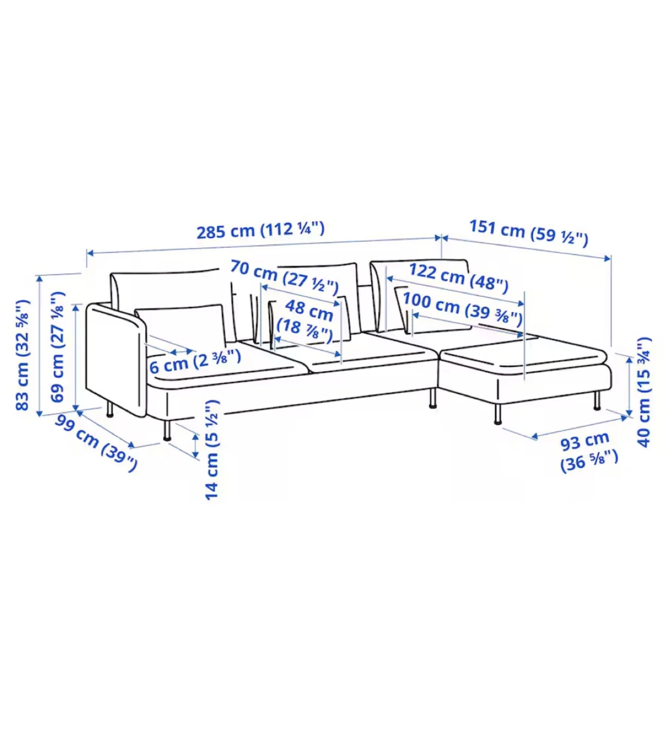 IKEA SODERHAMN Sectional Sofa - Off-White image indicator(5)
