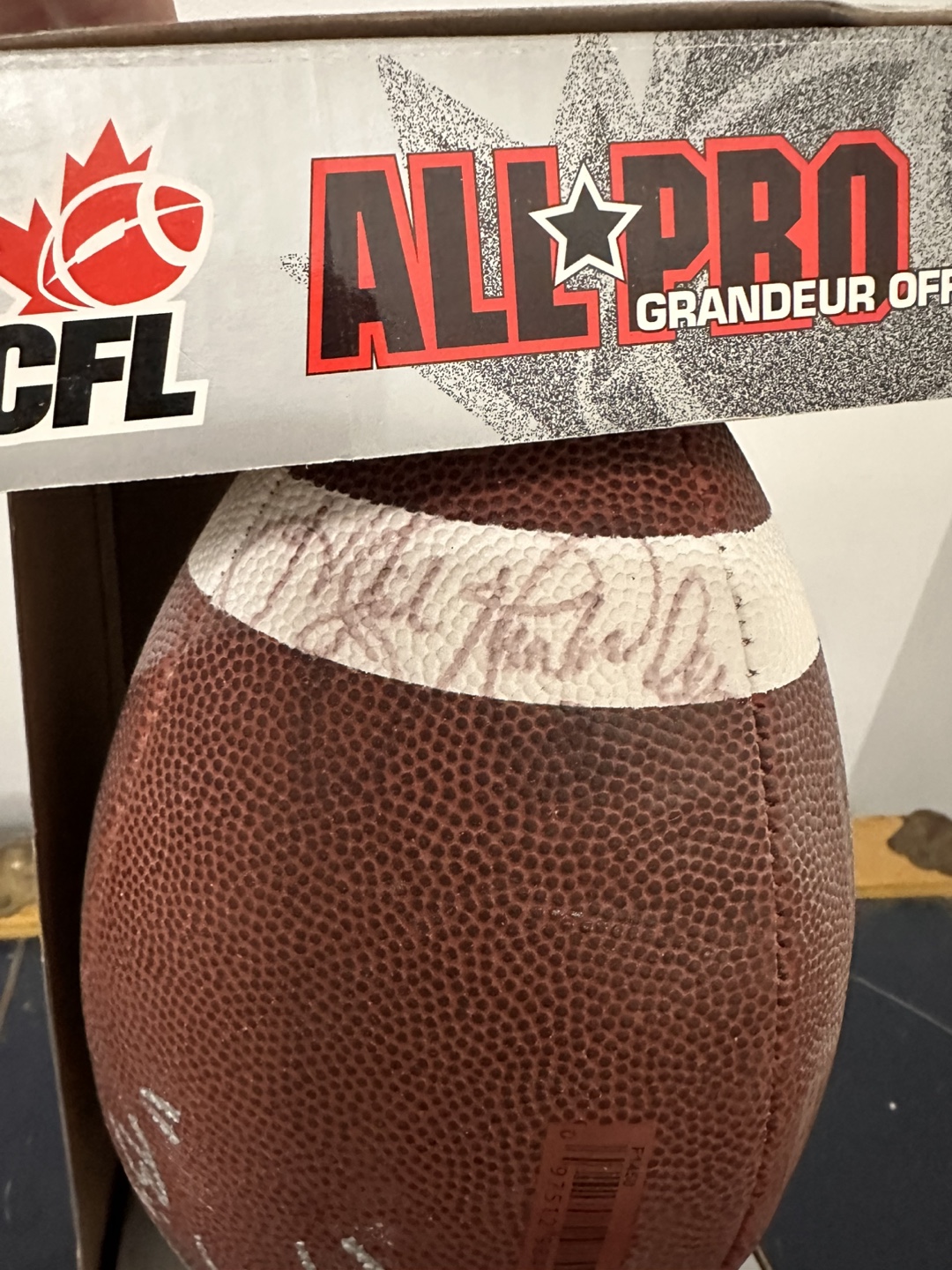 Autographed 2008 Toronto Argonauts CFL Wilson All-Pro Football - photo 3