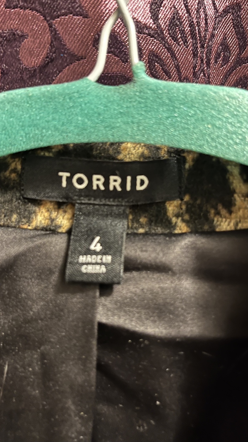 Torrid Leopard Print Coat Size 4 - photo 3