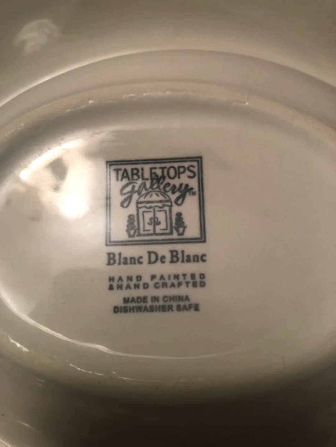 Tabletops Gallery Blanc De Blanc Divided Serving Platter image indicator(3)