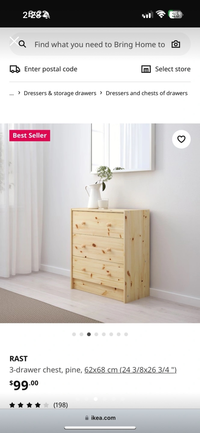 IKEA RAST 3-Drawer Chest - Pine - photo 3