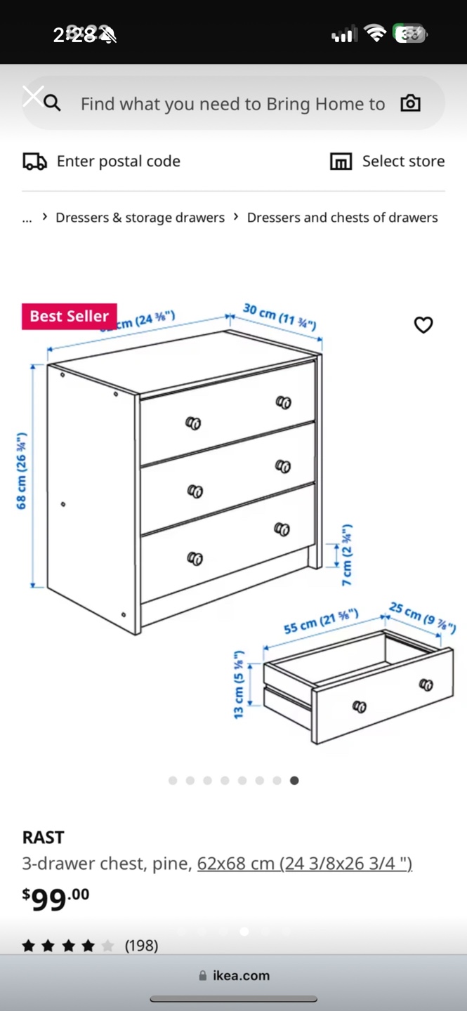 IKEA RAST 3-Drawer Chest - Pine - photo 4