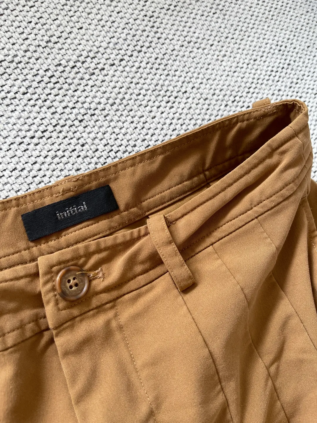 Brown pleated midi pants image indicator(8)