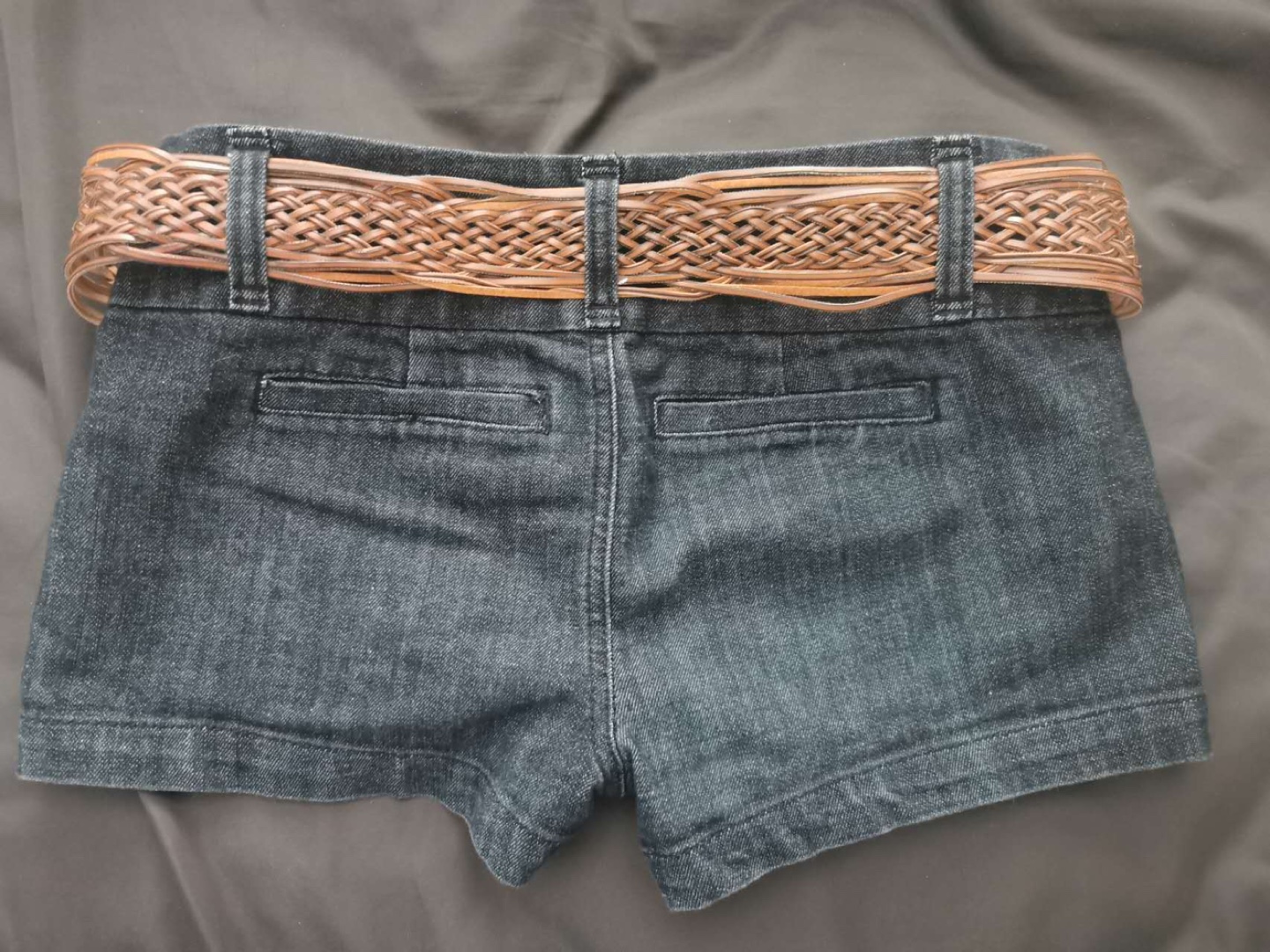 Kismet Women's Denim Shorts with Woven Belt - photo 2