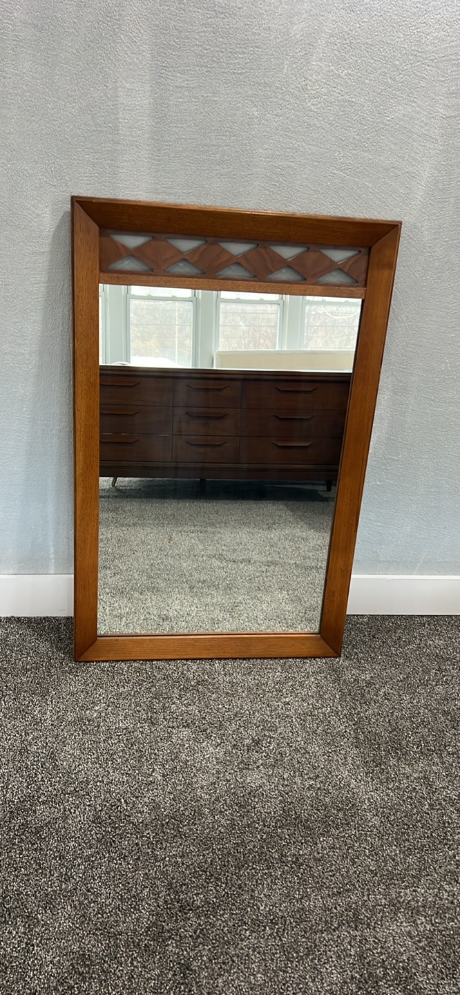 Free delivery Mid Century Modern Wood Frame Mirror