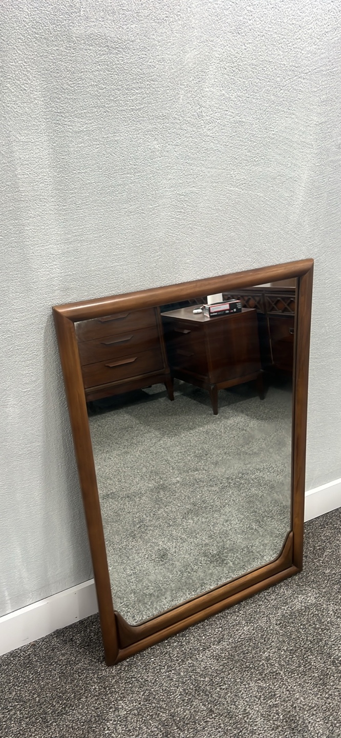 FREE DELIVERY Mid-Century Modern Wood Framed Mirror - photo 2