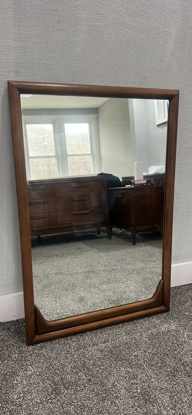 FREE DELIVERY Mid-Century Modern Wood Framed Mirror