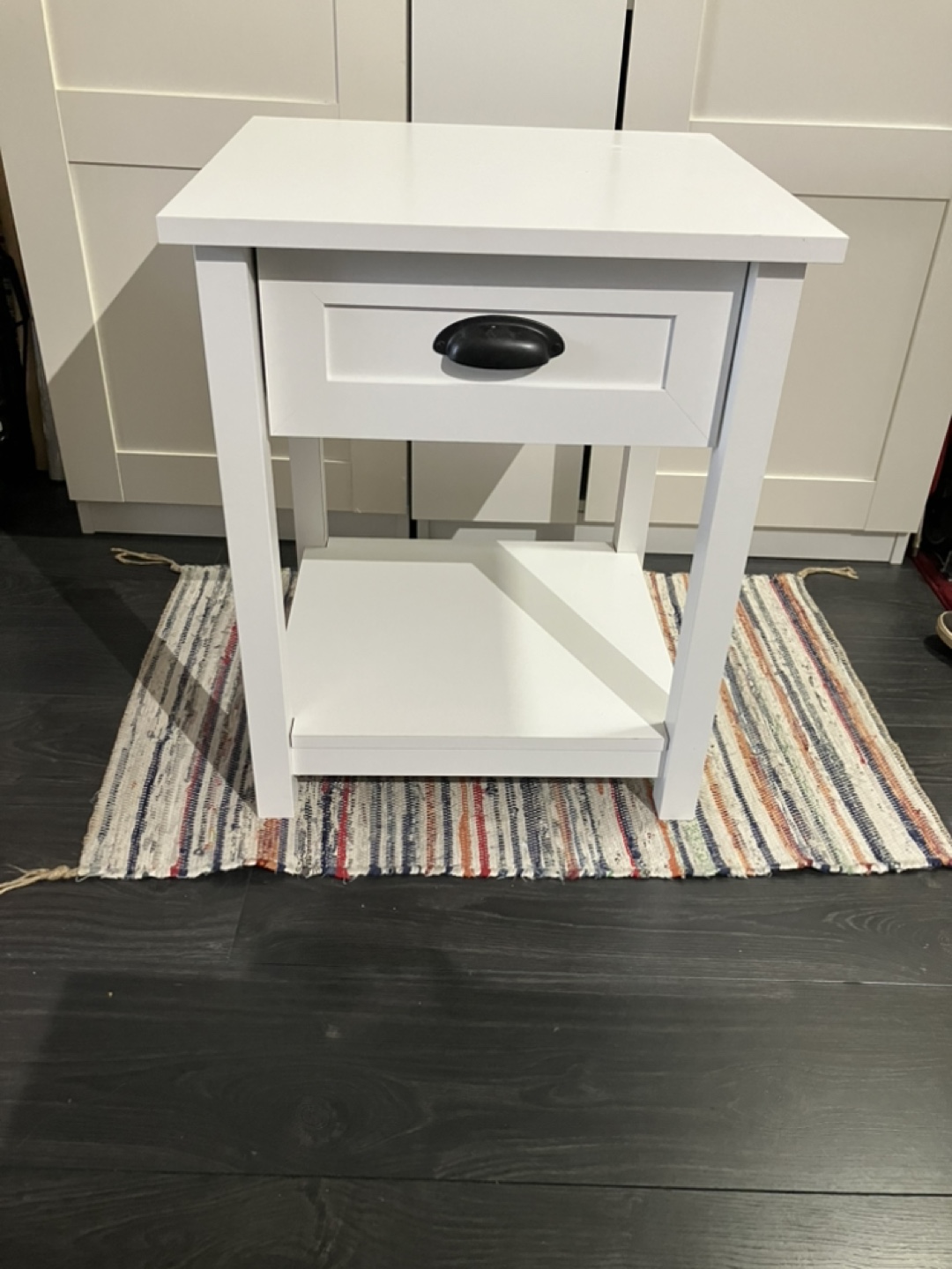 White One-Drawer Nightstand